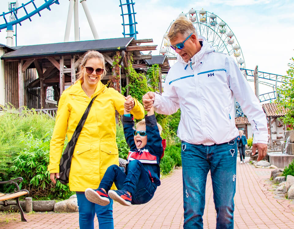 A family enjoying a beautiful summer day at PowerPark.