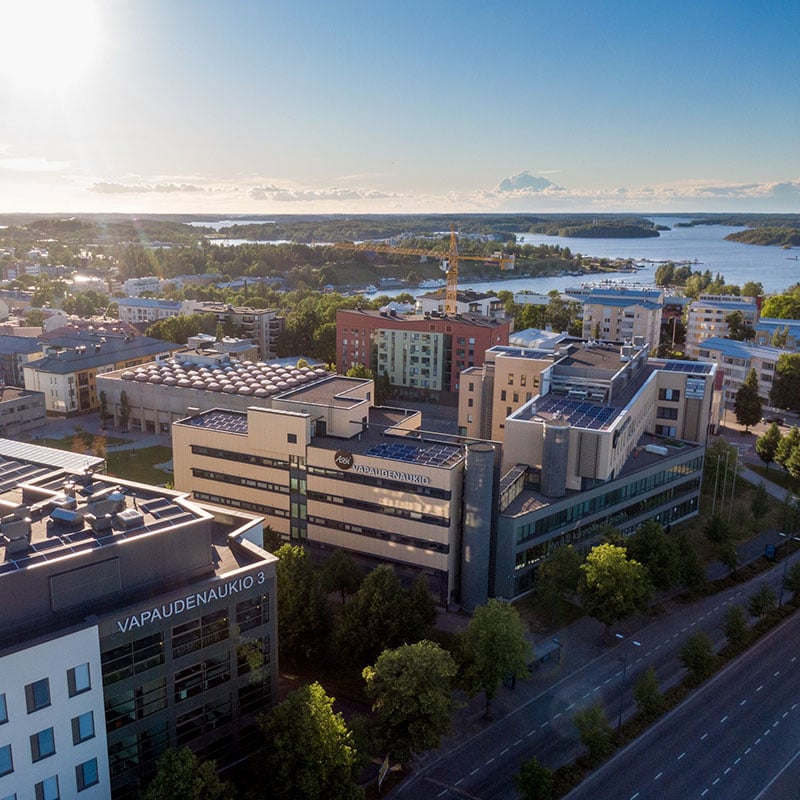 Ilmakuva Lappeenrannan toimistosta.