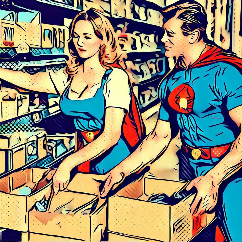 Superheroes packaging orders