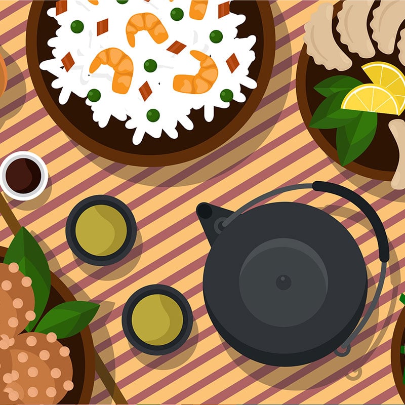 Illustration of Chinese dish