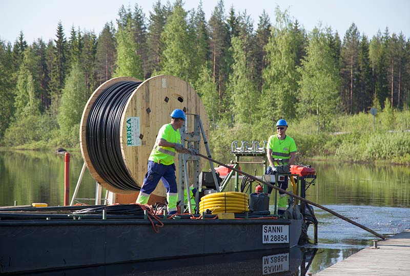 Water cable drop.