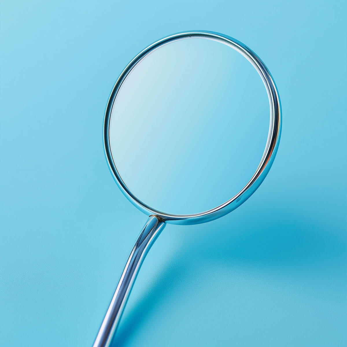 Close up of dental mirror