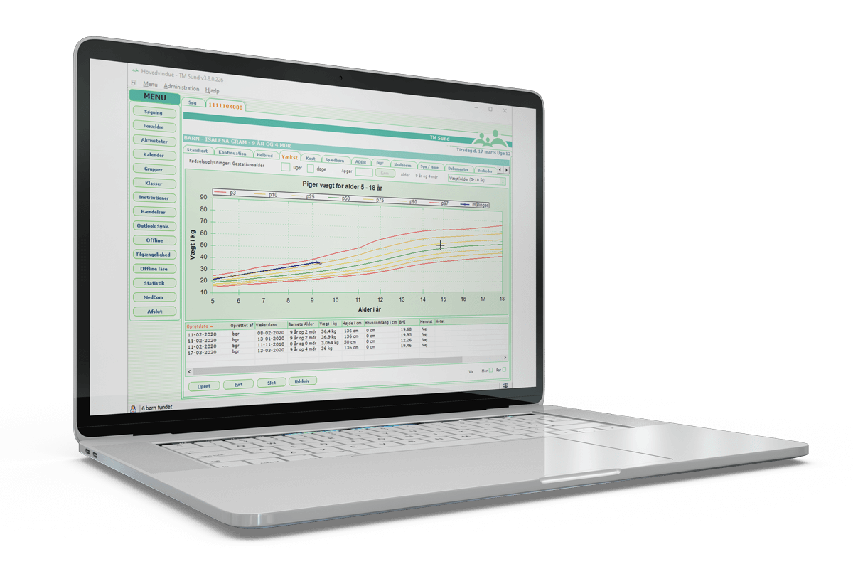 Solteq Care - User interface of An electronic journal system for municipality health care on a laptop screen