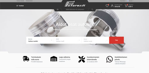 Futurez verkkokaupan etusivu