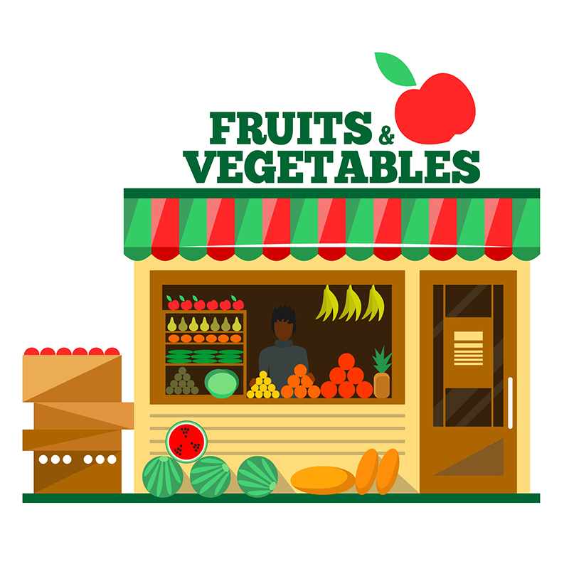 Vegetable & fruit shop.