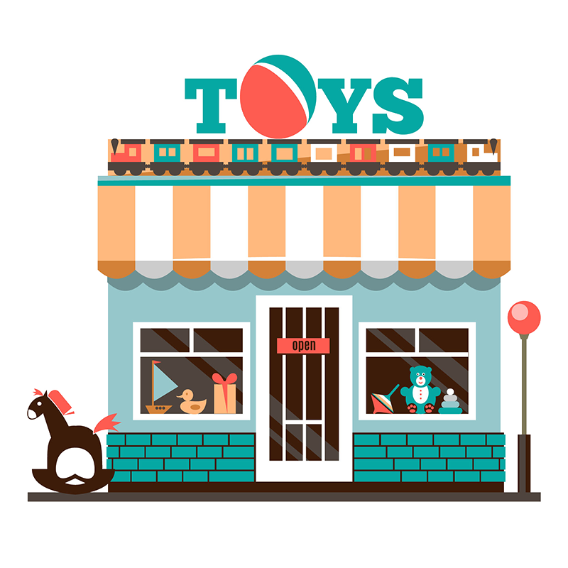 Toy store.