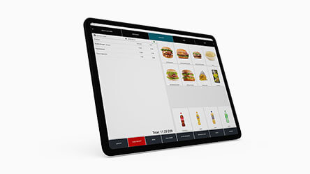 Solteq Commerce Cloud-system på en nettbrett