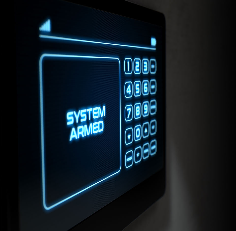 Berøringsskærm interaktivt hjemmets sikkerhedstastatur