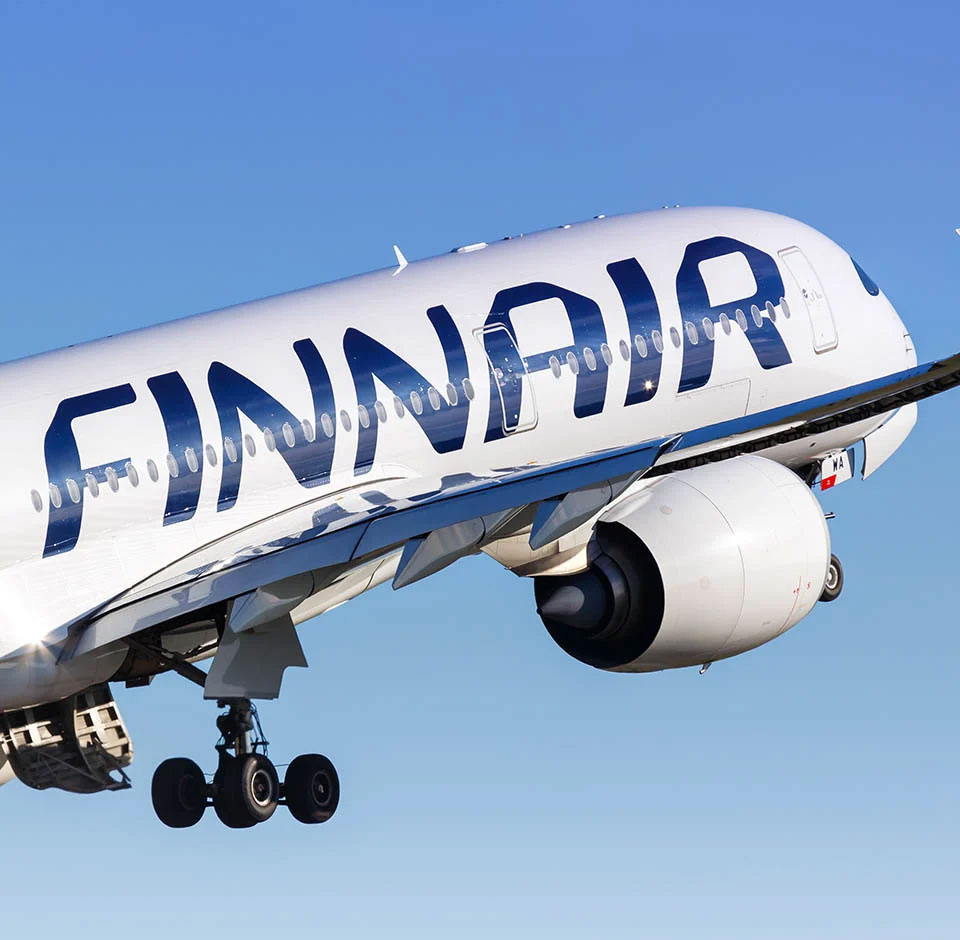 Finnair airplain takeoff