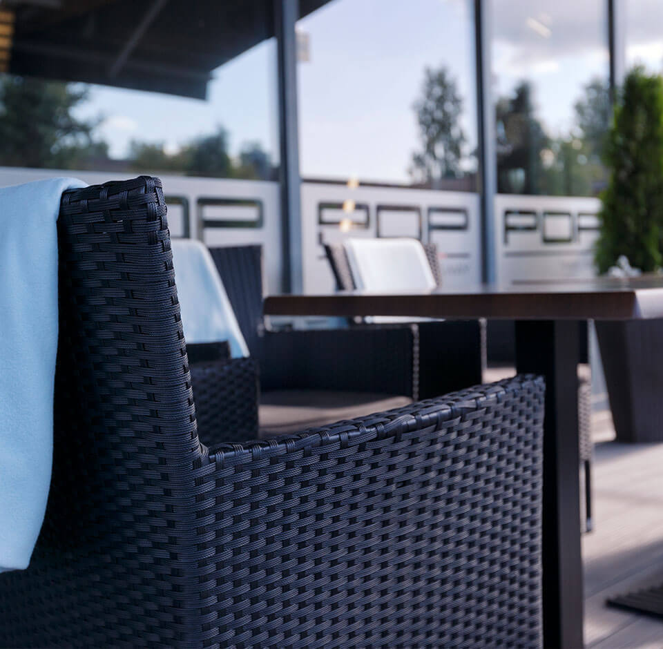 POP restaurant terrace - terrace chair in a close-up