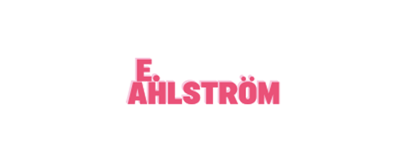 E.Ahlströmin logo.