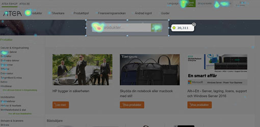 Atea - website heatmap
