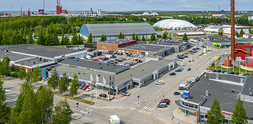 Pörhö Autoliike ilmakuvassa