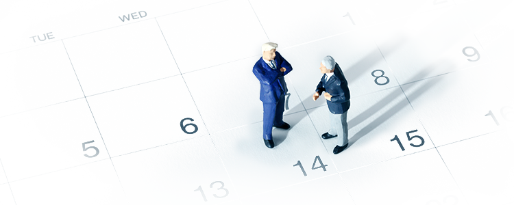 Solteq forretningsbegivenheter - minifigurer øverst i kalenderen