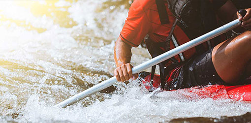 Kayaking in the rapids