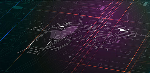 An abstract image with intersecting lines depicting integrations between systems on an integration platform.